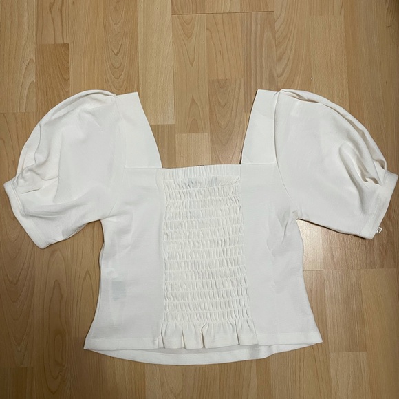 Square Neck, Puffy Sleeve Top - Picture 3 of 3